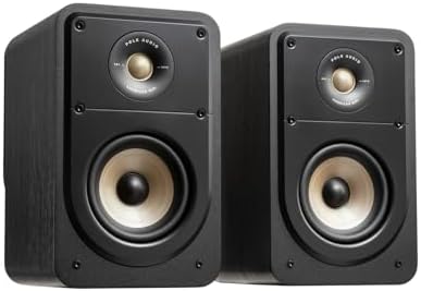 Polk Audio Signature Elite ES15 Hi Res Audio Certified 5 25 Inch Bookshelf Speaker   Pair  Black 