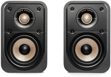 Polk Audio Signature Elite ES15 Hi Res Audio Certified 5 25 Inch Bookshelf Speaker   Pair  Black 