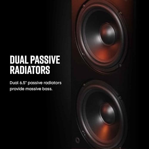 Polk Audio T15 Home Theater and Stereo Bookshelf Speakers   Deep Bass Response  Dolby and DTS Surround  Wall Mountable  Pair  Black