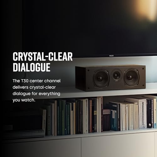 Polk Audio T15 Home Theater and Stereo Bookshelf Speakers   Deep Bass Response  Dolby and DTS Surround  Wall Mountable  Pair  Black