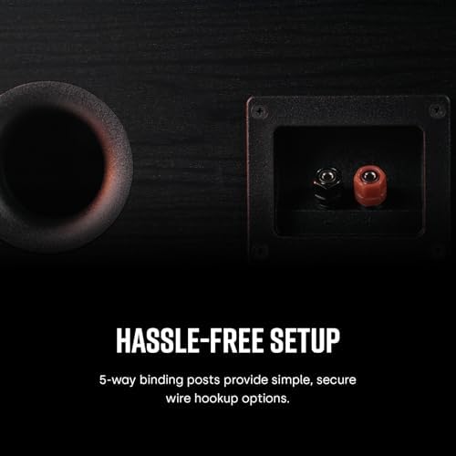 Polk Audio T15 Home Theater and Stereo Bookshelf Speakers   Deep Bass Response  Dolby and DTS Surround  Wall Mountable  Pair  Black