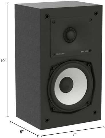 Polk Monitor XT15 Pair of Bookshelf or Surround Sound Speakers   Hi Res Audio Certified  Dolby Atmos & DTS X Compatible  1 Terylene Tweeter & 5 25 Dynamically Balanced Woofer  Pair  Midnight Black 