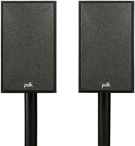 Polk Monitor XT15 Pair of Bookshelf or Surround Sound Speakers   Hi Res Audio Certified  Dolby Atmos & DTS X Compatible  1 Terylene Tweeter & 5 25 Dynamically Balanced Woofer  Pair  Midnight Black 