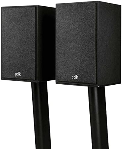 Polk Monitor XT15 Pair of Bookshelf or Surround Sound Speakers   Hi Res Audio Certified  Dolby Atmos & DTS X Compatible  1 Terylene Tweeter & 5 25 Dynamically Balanced Woofer  Pair  Midnight Black 