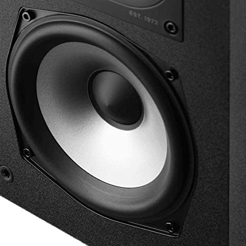 Polk Monitor XT15 Pair of Bookshelf or Surround Sound Speakers   Hi Res Audio Certified  Dolby Atmos & DTS X Compatible  1 Terylene Tweeter & 5 25 Dynamically Balanced Woofer  Pair  Midnight Black 