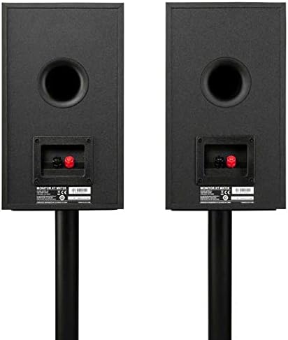 Polk Monitor XT20 Pair of Bookshelf or Surround Sound Speakers   Hi Res Audio Certified  Dolby Atmos & DTS X Compatible  1 Terylene Tweeter & 6 5 Dynamically Balanced Woofer  Pair  Midnight Black