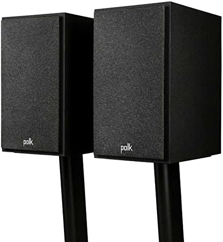 Polk Monitor XT20 Pair of Bookshelf or Surround Sound Speakers   Hi Res Audio Certified  Dolby Atmos & DTS X Compatible  1 Terylene Tweeter & 6 5 Dynamically Balanced Woofer  Pair  Midnight Black