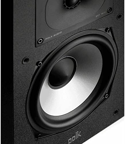 Polk Monitor XT20 Pair of Bookshelf or Surround Sound Speakers   Hi Res Audio Certified  Dolby Atmos & DTS X Compatible  1 Terylene Tweeter & 6 5 Dynamically Balanced Woofer  Pair  Midnight Black
