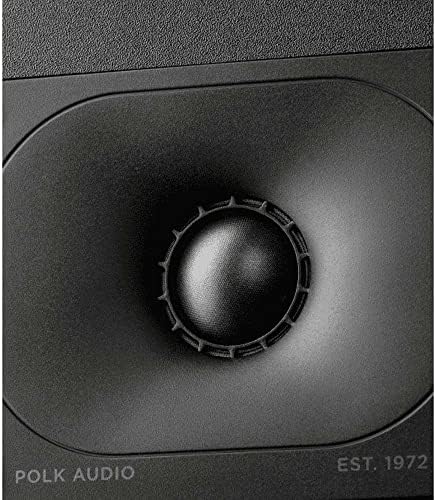 Polk Monitor XT20 Pair of Bookshelf or Surround Sound Speakers   Hi Res Audio Certified  Dolby Atmos & DTS X Compatible  1 Terylene Tweeter & 6 5 Dynamically Balanced Woofer  Pair  Midnight Black