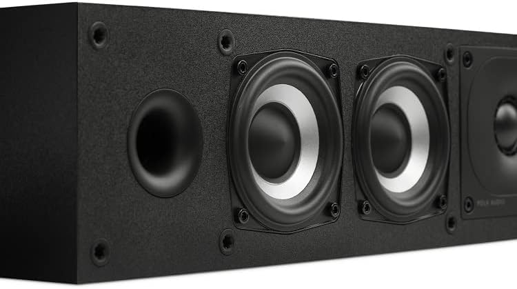 Polk Monitor XT20 Pair of Bookshelf or Surround Sound Speakers   Hi Res Audio Certified  Dolby Atmos & DTS X Compatible  1 Terylene Tweeter & 6 5 Dynamically Balanced Woofer  Pair  Midnight Black