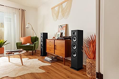 Polk Monitor XT20 Pair of Bookshelf or Surround Sound Speakers   Hi Res Audio Certified  Dolby Atmos & DTS X Compatible  1 Terylene Tweeter & 6 5 Dynamically Balanced Woofer  Pair  Midnight Black