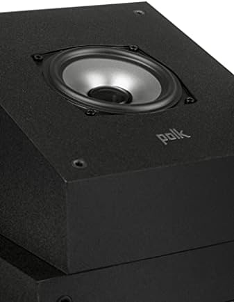 Polk Monitor XT20 Pair of Bookshelf or Surround Sound Speakers   Hi Res Audio Certified  Dolby Atmos & DTS X Compatible  1 Terylene Tweeter & 6 5 Dynamically Balanced Woofer  Pair  Midnight Black
