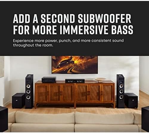 Polk Monitor XT20 Pair of Bookshelf or Surround Sound Speakers   Hi Res Audio Certified  Dolby Atmos & DTS X Compatible  1 Terylene Tweeter & 6 5 Dynamically Balanced Woofer  Pair  Midnight Black