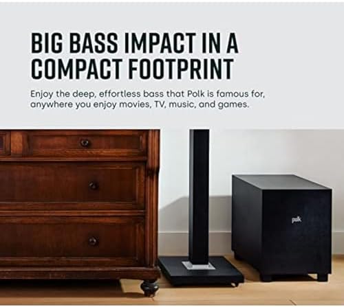 Polk Monitor XT20 Pair of Bookshelf or Surround Sound Speakers   Hi Res Audio Certified  Dolby Atmos & DTS X Compatible  1 Terylene Tweeter & 6 5 Dynamically Balanced Woofer  Pair  Midnight Black