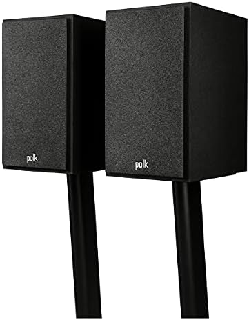 Polk Monitor XT20 Pair of Bookshelf or Surround Sound Speakers   Hi Res Audio Certified  Dolby Atmos & DTS X Compatible  1 Terylene Tweeter & 6 5 Dynamically Balanced Woofer  Pair  Midnight Black 
