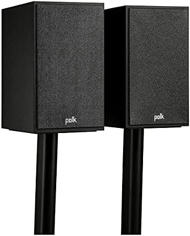 Polk Monitor XT20 Pair of Bookshelf or Surround Sound Speakers   Hi Res Audio Certified  Dolby Atmos & DTS X Compatible  1 Terylene Tweeter & 6 5 Dynamically Balanced Woofer  Pair  Midnight Black 