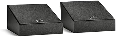 Polk Monitor XT20 Pair of Bookshelf or Surround Sound Speakers   Hi Res Audio Certified  Dolby Atmos & DTS X Compatible  1 Terylene Tweeter & 6 5 Dynamically Balanced Woofer  Pair  Midnight Black 
