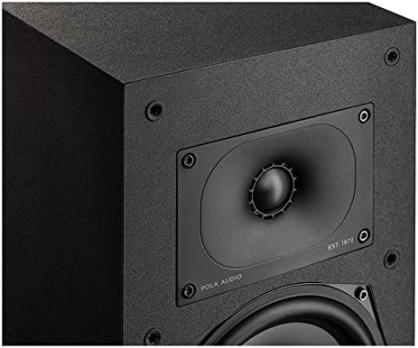 Polk Monitor XT20 Pair of Bookshelf or Surround Sound Speakers   Hi Res Audio Certified  Dolby Atmos & DTS X Compatible  1 Terylene Tweeter & 6 5 Dynamically Balanced Woofer  Pair  Midnight Black 