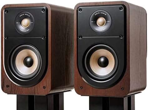 Polk Signature Elite ES20 - Altavoz de estantería, audio de alta resolución, compatible con Dolby Atmos y DTS:X, tweeter de 1 pulg y woofer de 6.5 pulg, tecnología Power Port (par, negro impactante)