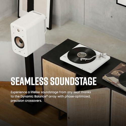 Polk Signature Elite ES20 Surround Sound Speakers   Hi Res Audio Certified  Dolby Atmos & DTS X Compatible  1 Tweeter & 6 5 Woofer  Power Port Technology for Bass  Pair  Stunning Black