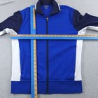 Polo Ralph Lauren Jacket Mens Small Blue White Colorblock Full Zip Track Sweater