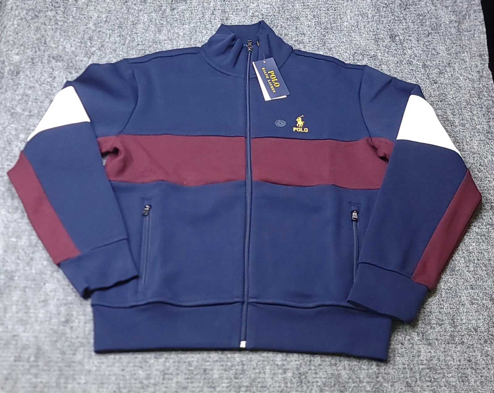 Polo Ralph Lauren Mens Double Knit Mesh Full Zip Track Jacket MSRP  148 Size S