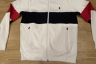 Polo Ralph Lauren Men s Double Knit Full Zip Colorblock Track Jacket White S