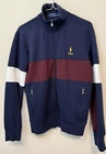 Polo Ralph Lauren Mens Double Knit Mesh Full Zip Track Jacket Size S Navy Red