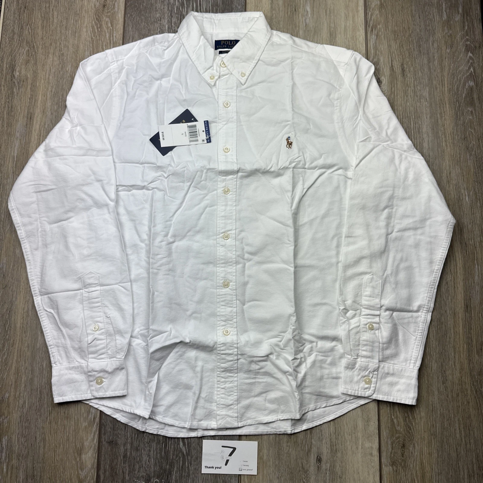 Polo Ralph Lauren Oxford Sport Shirt White Brand New Retail  125 00 Size  Large