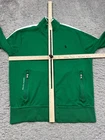 Talla S - Polo Ralph Lauren Track Jacket Men Medium Double Knit Green Performance Full Zip