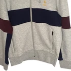 Chaqueta deportiva Polo Ralph Lauren para hombre, talla pequeña, gris, color block, cremallera completa, cuello alto