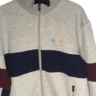Chaqueta deportiva Polo Ralph Lauren para hombre, talla pequeña, gris, color block, cremallera completa, cuello alto