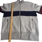 Chaqueta deportiva Polo Ralph Lauren para hombre, talla pequeña, gris, color block, cremallera completa, cuello alto