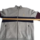 Chaqueta deportiva Polo Ralph Lauren para hombre, talla pequeña, gris, color block, cremallera completa, cuello alto