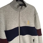 Chaqueta deportiva Polo Ralph Lauren para hombre, talla pequeña, gris, color block, cremallera completa, cuello alto