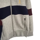 Chaqueta deportiva Polo Ralph Lauren para hombre, talla pequeña, gris, color block, cremallera completa, cuello alto