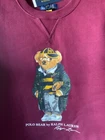 Polo Ralph Lauren football polo bear fleece sweatshirt Sz M  10 12  youth NWT
