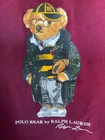 Polo Ralph Lauren football polo bear fleece sweatshirt Sz M  10 12  youth NWT