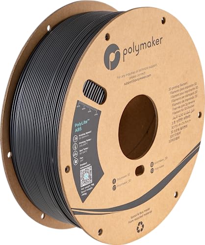 Polymaker ABS Filament 1 75mm Dark Grey  3D Printer Filament 1 75mm Heat Resistant 1kg   PolyLite ABS 3D Printing Filament 1 75mm  Strong & Durable  Dimensional Accuracy  /  0 03mm