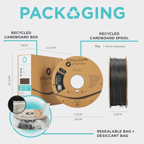 Polymaker ABS Filament 1 75mm Dark Grey  3D Printer Filament 1 75mm Heat Resistant 1kg   PolyLite ABS 3D Printing Filament 1 75mm  Strong & Durable  Dimensional Accuracy  /  0 03mm