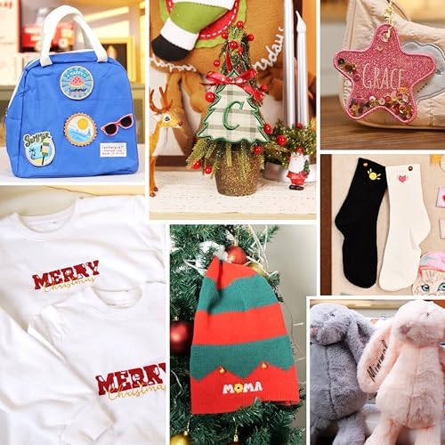 PooLin EOC06 Embroidery Machine 7 Touchscreen 7 9x11 Hoop Area Computerized Home Embroidery Machine for Beginners Gifts 200 Built in Designs USB & Wireless Software 4 Hoops Thread Bobbin Stabilizer