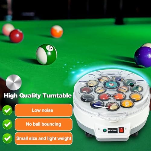 Pool Ball Cleaner Pool Ball Polishing Cleaning Machine Billiard Ball Cleaner Electronic Pool Balls Polishing for 16 Billiard and Snooker Balls 110V 180V