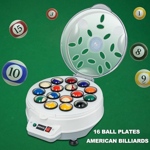Pool Ball Cleaner Pool Ball Polishing Cleaning Machine Billiard Ball Cleaner Electronic Pool Balls Polishing for 16 Billiard and Snooker Balls 110V 180V
