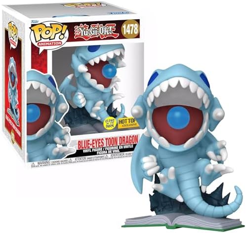 Pop  Animation  Yu Gi Oh    Super Blue Eyes Toon Dragon  Glow in The Dark   Hot Topic Exclusive 