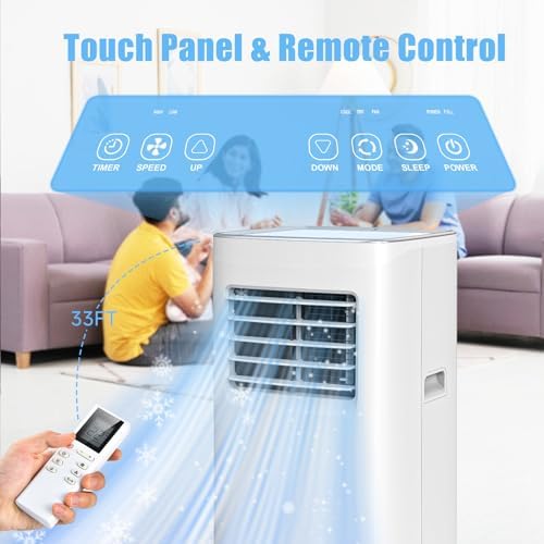 Portable Air Conditioners  3 in 1 8500 BTU Cooling Unit with Fan & Dehumidifier for Room  Quiet Operation  Cools up to 450 sq ft  Complete Window Installation Kit for Home Office