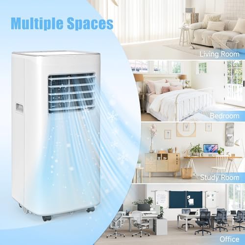 Portable Air Conditioners  3 in 1 8500 BTU Cooling Unit with Fan & Dehumidifier for Room  Quiet Operation  Cools up to 450 sq ft  Complete Window Installation Kit for Home Office