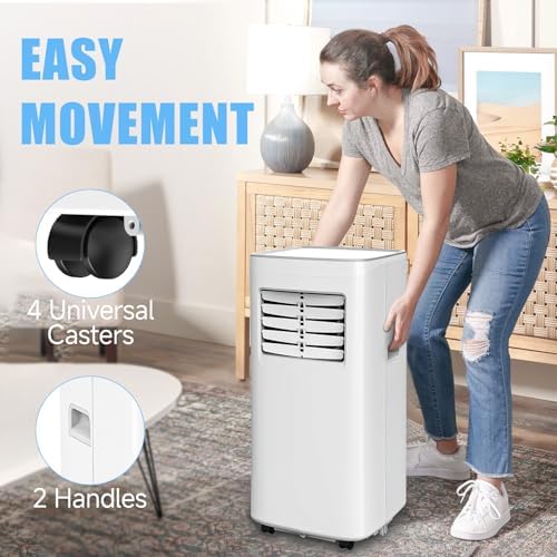 Portable Air Conditioners  3 in 1 8500 BTU Cooling Unit with Fan & Dehumidifier for Room  Quiet Operation  Cools up to 450 sq ft  Complete Window Installation Kit for Home Office