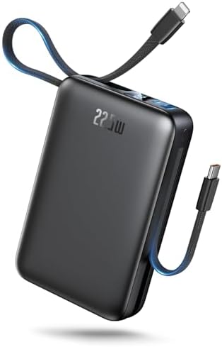 Cargador Portátil 50000mAh Power Bank, Cargador de Teléfono Portátil con 2 Cables Integrados, 22.5W Carga Rápida Elementos Esenciales de Viaje Paquete de Batería para iPhone/iPad/MacBook