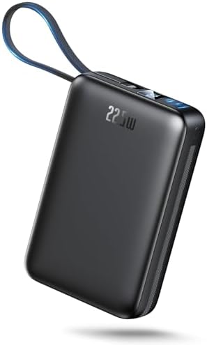 Cargador Portátil 50000mAh Power Bank, Cargador de Teléfono Portátil con 2 Cables Integrados, 22.5W Carga Rápida Elementos Esenciales de Viaje Paquete de Batería para iPhone/iPad/MacBook