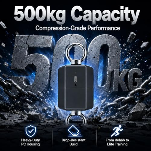 Portable Digital Force Gauge  500kg Push Pull Dynamometer with 0 1kg Resolution  Force Testing System for Gym Training & Sports Science Equipment
